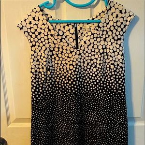 Size 14/16W Cato black and White print dress.